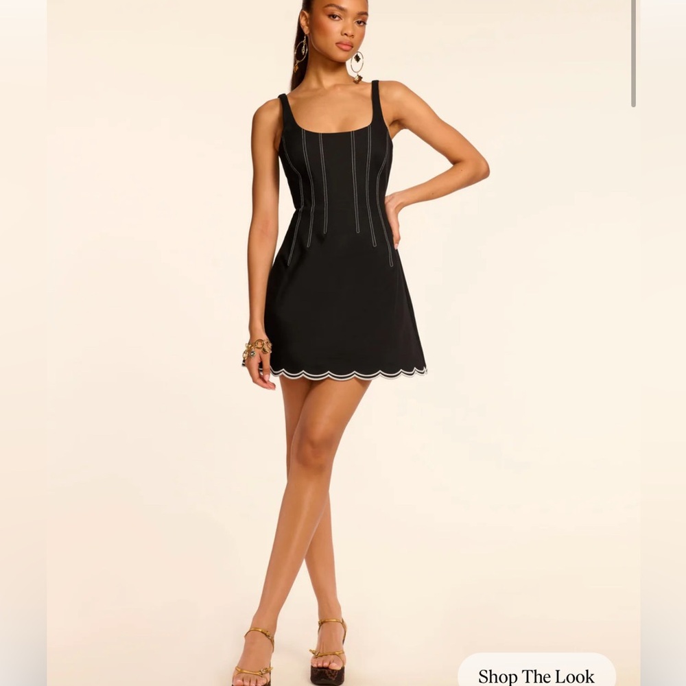 Ramy Brook NWT size 4 Adriana Sleeveless Scalloped Mini Dress - Picture 5 of 12
